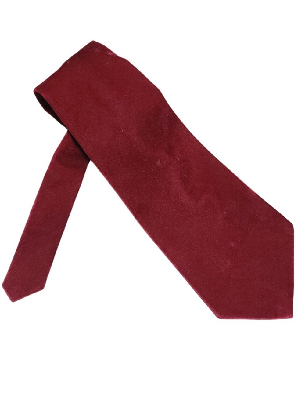 Beau Brummell Necktie Burgundy Solid Velvet Wide Vintage Gentry Formal Retro Tie